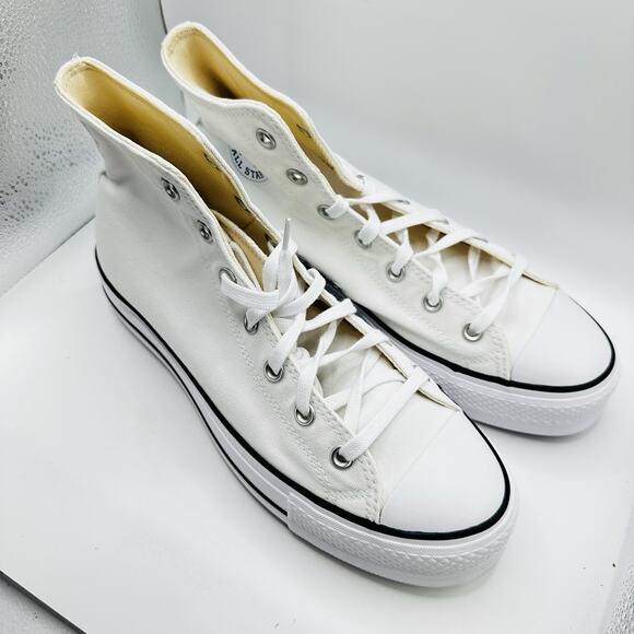 Size 10.5 - Converse Chuck Taylor All Star Platform High White Women’s Shoe - Picture 4 of 8